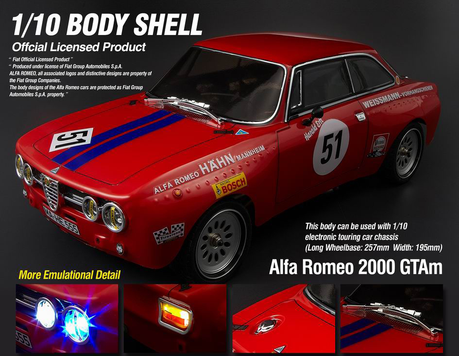 Killerbody Alfa Romeo 2000 Gtam Rc Cars Rc Parts And Rc