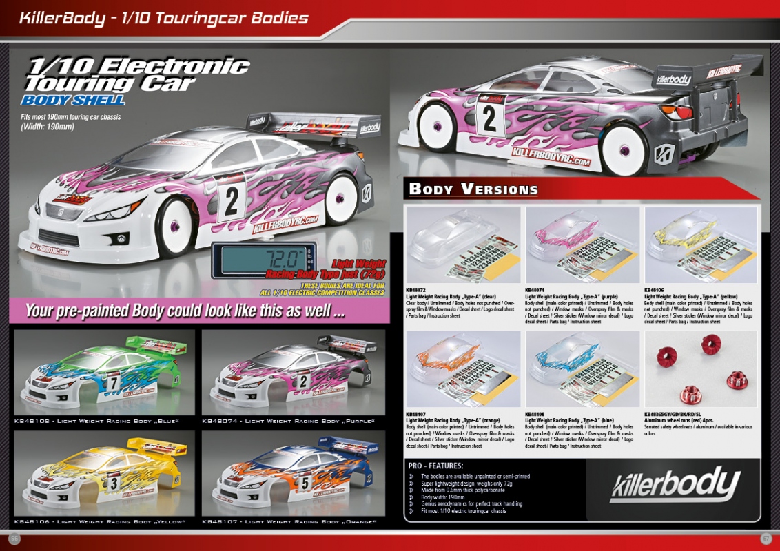Rc touring car body sales